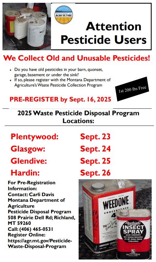 Extension Pesticide disposal 2025 flyer